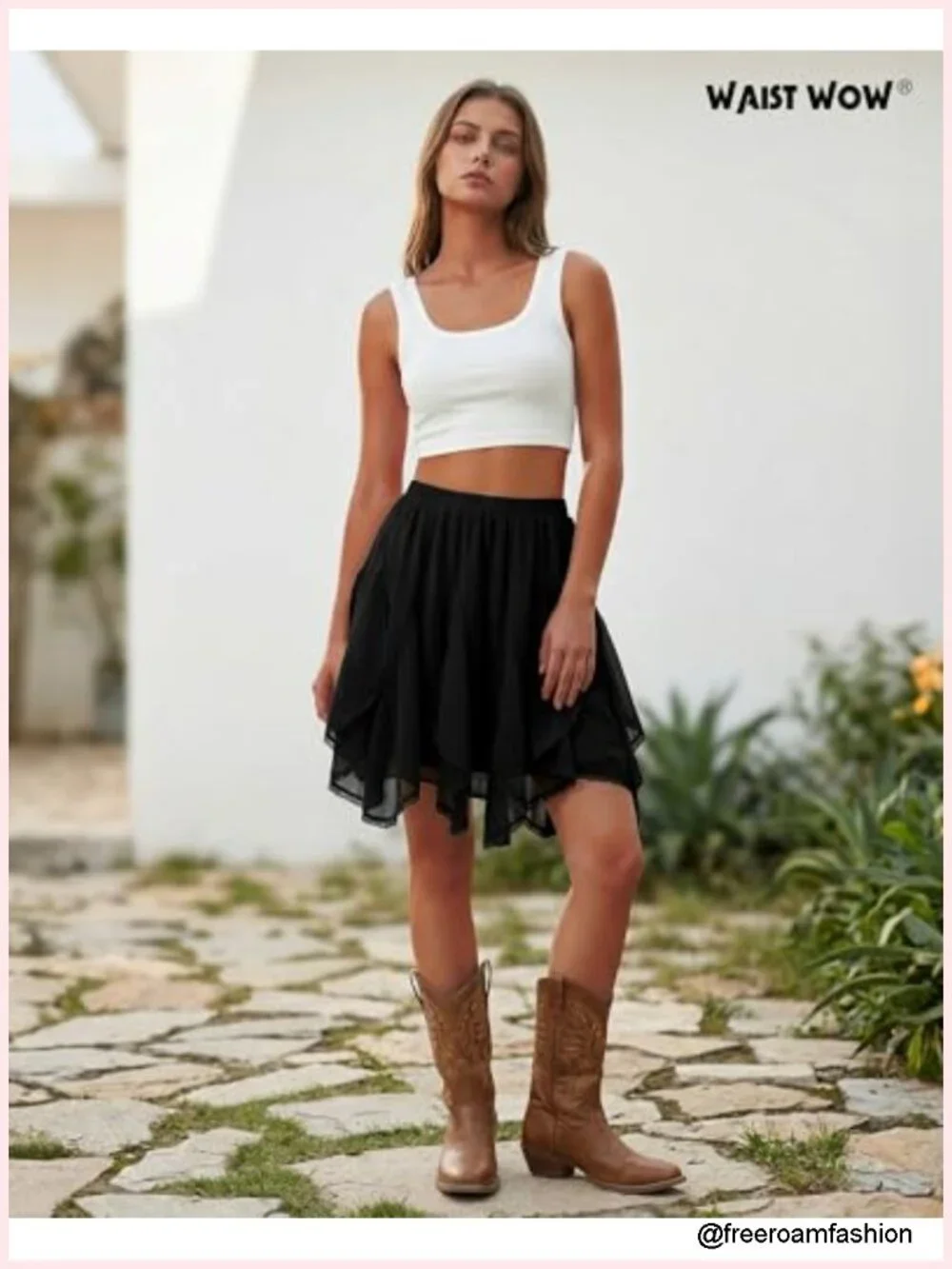 Women's Chiffon Mini Skirt Flowy Ruffle Lace Tulle Asymmetrical A-Line Casual